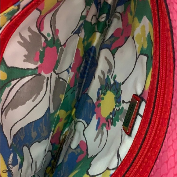 Guess LARGE ENVELOPE clutch snake print PINK & RED - Picture 3 of 5